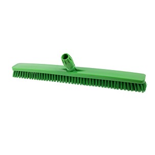 [1014GT] - Igeax élelmiszeripari padlósúrolókefe rövid sörte 60cm széles zöld, 0,75mm kemény sörtével