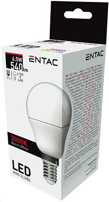 [LLMG14-6-5W-WW] - Entac LED Mini Globe E14 6,5W WW 3000K