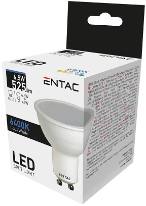[LLSW-6-5W-CW] - Entac LED Spot Wide Angle GU10 6,5W CW 6400K