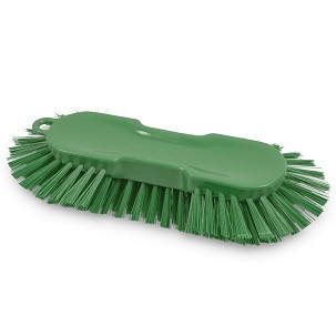 [1019GM] - Igeax élelmiszeripari ergonomikus kézi kefe, nagy méretű, lekerekített végekkel, zöld