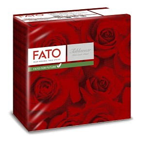 [88402001] - Fato Airlaid szalvéta 40x40cm Rózsa mintás 50 lapos