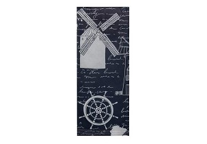 [I2117] - Infibra Besteckhalter Atlantic, gemustert, 2-lagig, mit weißer Serviette 38x38, 125 Stk./Packung