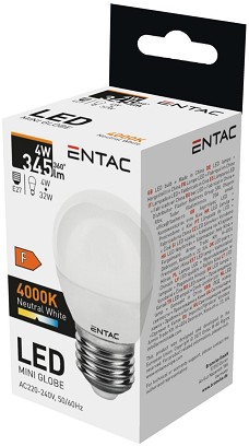 [LLMG27-4W-NW] - Entac LED Mini Globe E27 4W NW 4000K