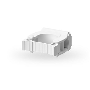[1078W] - Igeax Wandstielhalter für die Lebensmittelindustrie, weiß, Durchmesser: 25-28mm