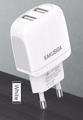 [KSC-674-WH] - KAKU usb adapter DUAL port gyorstöltő Fehér (EU)