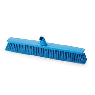 [1013BT] - Igeax élelmiszeripari tolóseprű, partvis fej, 60cm, 0,75mm kemény sörtével, kék