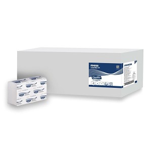 [FP0125] - ClassEur V Extra hajtogatott kéztörlő, cellulóz, 2 réteg, 24x21cm, 20x150 lap (3000 lap/karton)