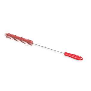 [1043R] - Igeax élelmiszeripari kémcső-, és üvegtisztító kefe, átmérő 30mm, hossz 50cm, piros