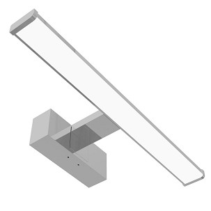 [ALML-B40-AC-8W] - Avide LED Tükörvilágító Lámpa Szerelődobozzal Szögletes Króm Alu 400mm 4000K 8W IP44