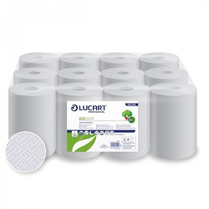 [861080] - Lucart Eco 14 CF Mini kéztörlő 2 réteg recy ragasztott 55m 12 tekercs/zsugor