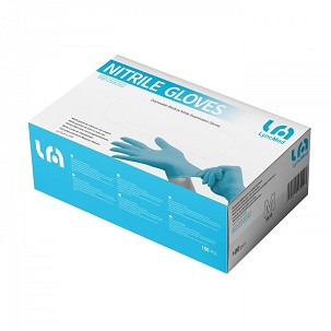 [LYNC-N-M] - Lyncmed Nitril vizsgálókesztyű, púdermentes, kék "M" 100 db/doboz