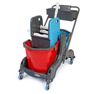 [HCK714] - Herkules Takarító kocsi műanyag, 2x25l-es a vödör