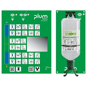 [4802] - Plum DUO szemkimosó állomás 1000 ml elsősegély szemkimosóval