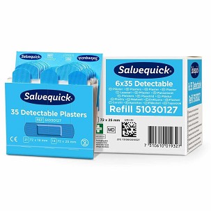 [51030127] - Cederroth Salvequick kék detektálható sebtapasz utántöltő