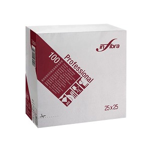 [I0318] - Infibra Serviette 25x25cm weiß 2-lagig 100 Blatt/Packung