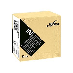 [I0384] - Infibra Serviette 25x25cm creme 2-lagig 100 Blatt/Packung