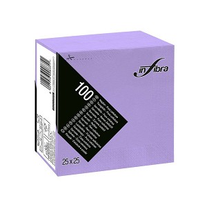 [I0877] - Infibra Serviette 25x25cm lila 2-lagig 100 Blatt/Packung