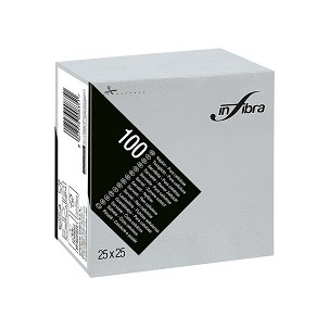 [I0495] - Infibra Serviette 25x25cm grau 2-lagig 100 Blatt/Packung