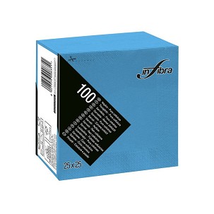 [I0833] - Infibra Serviette 25x25cm türkis 2-lagig 100 Blatt/Packung