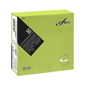 [I0880] - Infibra Serviette 33x33cm apfelgrün 2-lagig 50 Blatt/Packung