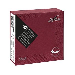 [I0306] - Infibra Serviette 33x33cm bordeaux 2-lagig 50 Blatt/Packung