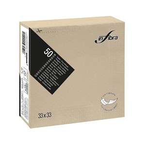 [I0732] - Infibra Serviette 33x33cm Greige 2-lagig 50 Blatt/Packung