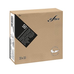 [I0836] - Infibra Serviette 33x33cm cappuccino 2-lagig 50 Blatt/Packung