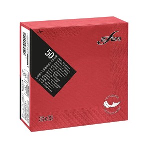 [I0297] - Infibra Serviette 33x33cm rot 2-lagig 50 Blatt/Packung