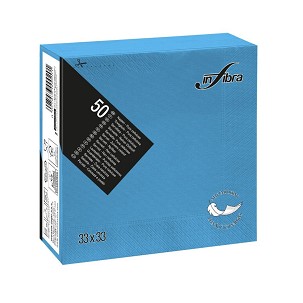 [I0837N] - Infibra Serviette 33x33cm türkis 2-lagig 50 Blatt/Packung