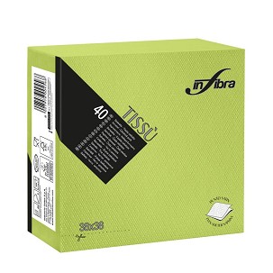 [I0881] - Infibra Serviette 38x38cm Apfelgrün 2-lagig 40 Blatt/Packung