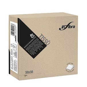 [I0755] - Infibra Serviette 38x38cm Greige 2-lagig 40 Blatt/Packung