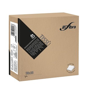[I0830] - Infibra Serviette 38x38cm Cappuccino 2-lagig 40 Blatt/Packung