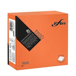 [I0459] - Infibra Serviette 38x38cm Orange 2-lagig 40 Blatt/Packung