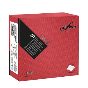 [I0457] - Infibra Serviette 38x38cm Rot 2-lagig 40 Blatt/Packung