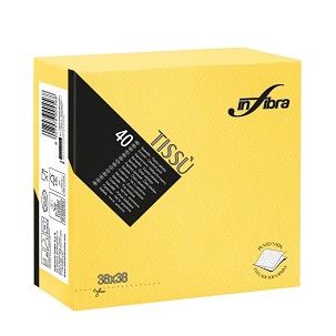 [I0458] - Infibra Serviette 38x38cm Gelb 2-lagig 40 Blatt/Packung