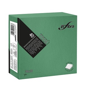 [I0461] - Infibra Serviette 38x38cm Dunkelgrün 2-lagig 40 Blatt/Packung