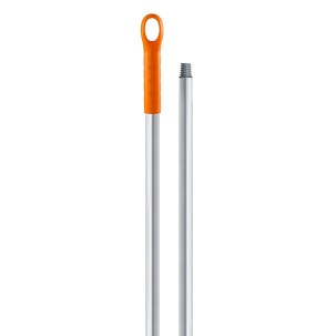 [1089O] - Igeax élelmiszeripari aluminium nyél menetes 130cm-es 25 mm átmérőjű, narancs