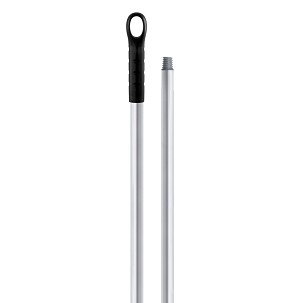 [1089K] - Igeax Lebensmittelindustrie-Aluminiumstiel mit Gewinde, 130cm, 25 mm Durchmesser, schwarz