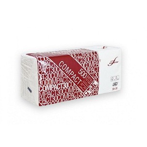 [I0433] - Infibra Serviette Compact 1-lagig weiß 30x30cm 500 Blatt/Packung