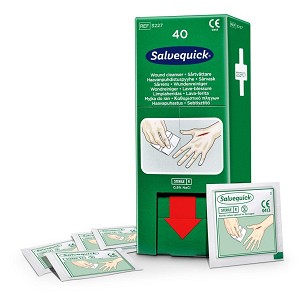 [3227] - Cederroth Salvequick sebtisztító kendő sebkezelő adagoló utántöltő, 40 db