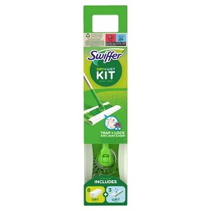 [C55375] - Swiffer Sweeper kezdő szett - felmosó + 8db nedves + 3db száraz kendő utántöltő