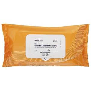 [5252] - Plum WipeClean Ethanol Disinfection 80% fertőtlenítő kendők, mini