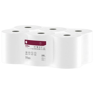 [317820] - Satino Wepa Prestige tekercses kéztörlő 2 réteg, cellulóz, fehér, 150m, 6tekercs/zsugor automata adagolóhoz