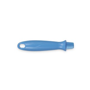 [1061B] - Igeax élelmiszeripari menetes nyél, rövid, kék, 15cm, lehúzóhoz, csőtisztító keféhez