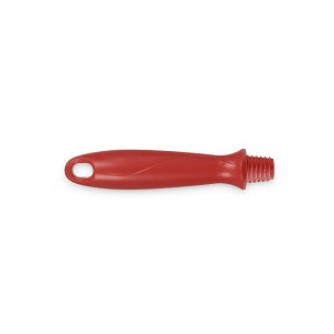[1061R] - Igeax élelmiszeripari menetes nyél, rövid, piros, 15cm, lehúzóhoz, csőtisztító keféhez
