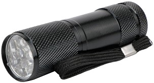 [EFL-9L-1W-B] - Entac Elemlámpa 1W 9LED ALU Fekete 3xAAA nt.