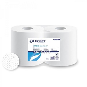 [852345J] - Lucart Strong CF ipari törlő cellulóz, 2 réteg, 800 lap, 240m, 2 tekercs/zsugor