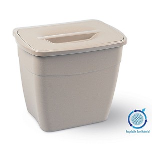 [up500mink] - Planet Koala szemetes, fedővel 6L (Hanging Bucket) mink (tejeskávé) színű