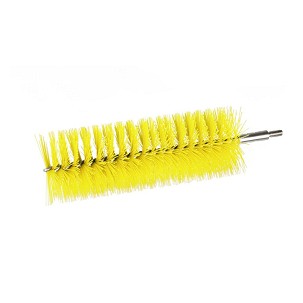 [1067YM] - Igeax élelmiszeripari kémcső-, és üvegtisztító kefe fej, átmérő 64mm, hossz 23cm, sárga