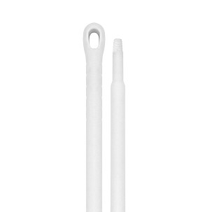 [1080W] - Igeax Lebensmittel-Monoblock-Kunststoffstiel 130cm, Durchmesser 32/22mm, weiß